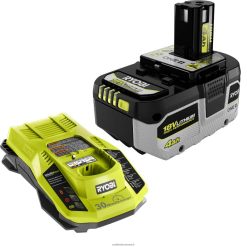 RYOBI 18-V-1+4-Ah-Lithium-Hochleistungsbatterie und Ladegerät-Starterkit Batterien und Ladegeräte 6V8HV6687