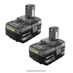 RYOBI 18-V-1+4-Ah-Lithiumbatterie (2er-Pack) Batterien und Ladegeräte 6V8HV6682