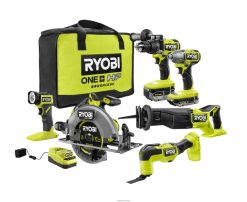 RYOBI 18 V bürstenloses Kombiset mit 6 Werkzeugen Elektrowerkzeuge 6V8HV6871