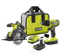 RYOBI 18-V-Kombi-Kit mit einem und zwei Werkzeugen Elektrowerkzeuge 6V8HV6858