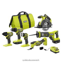 RYOBI 18-V-Kombi-Set mit einem und 6 Werkzeugen Elektrowerkzeuge 6V8HV6857
