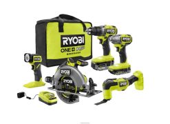 RYOBI 18 V One+ HP bürstenloses Kombi-Set mit 5 Werkzeugen Elektrowerkzeuge 6V8HV6872