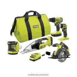 RYOBI 18-V-Set mit einem und 5 Werkzeugen Elektrowerkzeuge 6V8HV618