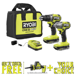RYOBI 18V One+ HP bürstenloses 2-Werkzeug-Kombiset mit kostenloser 18V One+ HP kompakter bürstenloser Einhand-Säbelsäge und frei wählbarem Werkzeug Ihrer Wahl Elektrowerkzeuge 6V8HV69