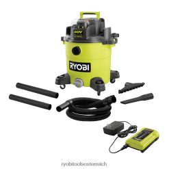 RYOBI 40-V-10-Gallonen-Nass-/Trockensauger-Set Reinigung 6V8HV6589