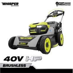 RYOBI 40-V-PS-Bürstenloser Whisper-Serie-Push-Mehrblatt-Rasenmäher-Satz mit 21 Klingen draussen 6V8HV6234