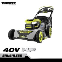 RYOBI 40 V PS bürstenloser Whisper-Serie selbstfahrender AWD-Mehrblatt-21-Rasenmäher-Satz draussen 6V8HV6236