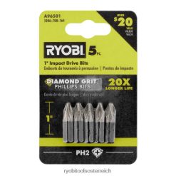 RYOBI 5 Stk. 1 Schlagbohrer mit Diamantkörnung Zubehör 6V8HV6838