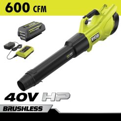 RYOBI Bürstenloses 40-V-PS-Gebläse der Whisper-Serie mit 600 cfm draussen 6V8HV6309