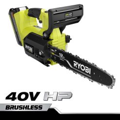 RYOBI Bürstenloses 40-V-PS-Kettensägenset mit 12 Griffen oben draussen 6V8HV6356