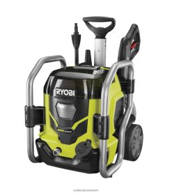 RYOBI Kabelloser elektrischer Kaltwasser-Hochdruckreiniger mit 40 V, 1500 psi und 1,2 gpm, mit (2) 5,0-Ah-Batterien und Ladegerät draussen 6V8HV6416